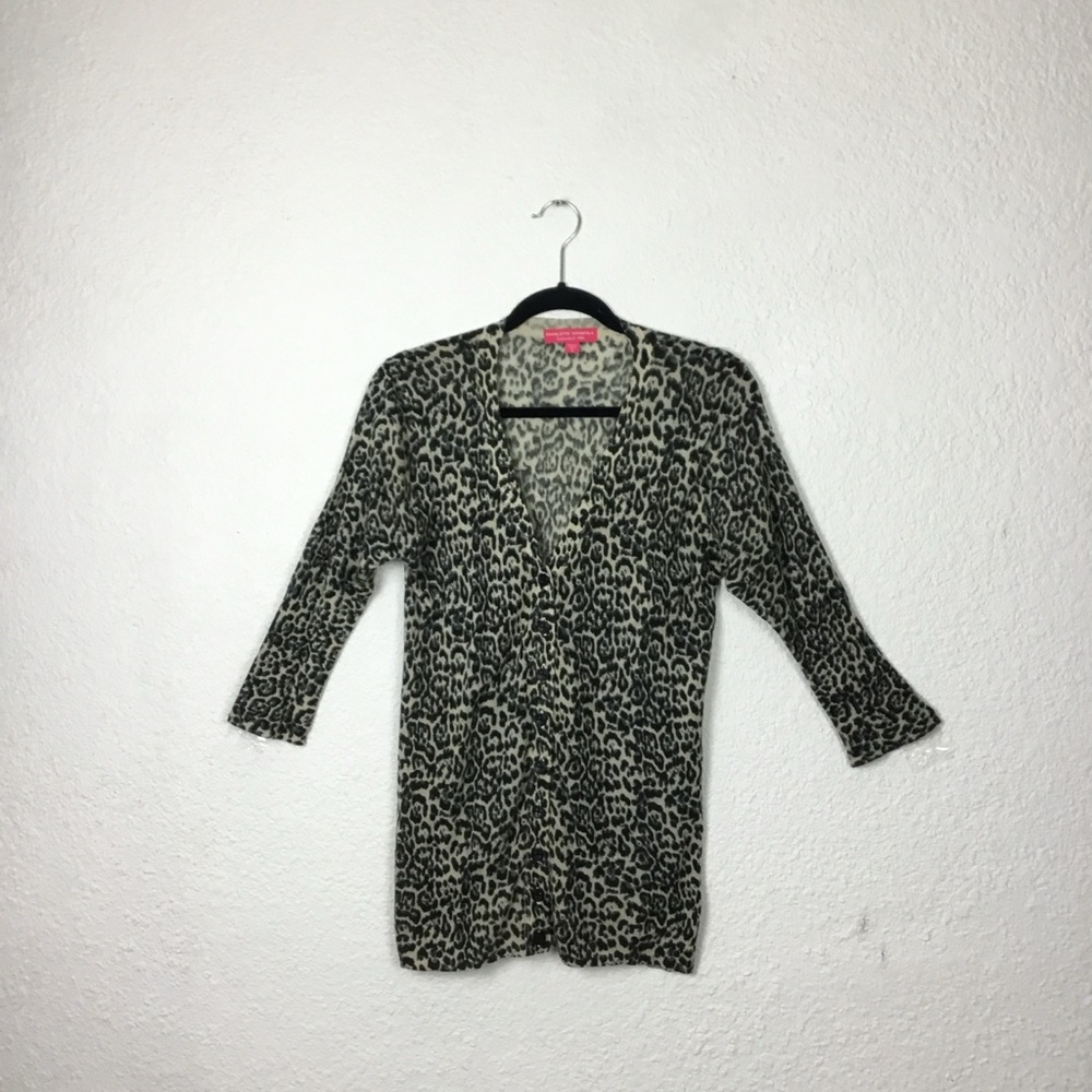Anthropologie Cardigan Size S Women's  Animal Print Vintage Charlotte Ta…